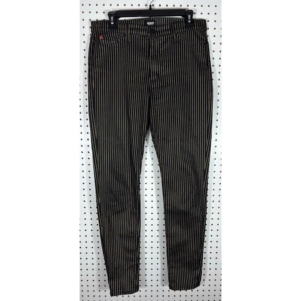 Hudson striped high waist barbara skinny jeans size 31